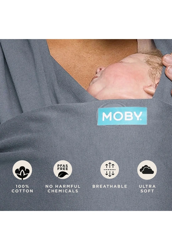 Moby Wrap Tragetuch Flint Detail