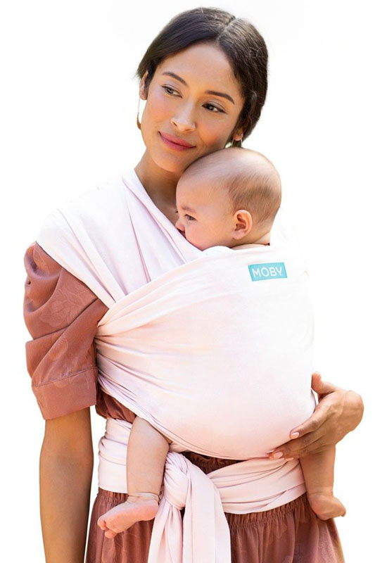 Classic Rose elastisches Moby Wrap Tragetuch in der Farbe Classic Rose
