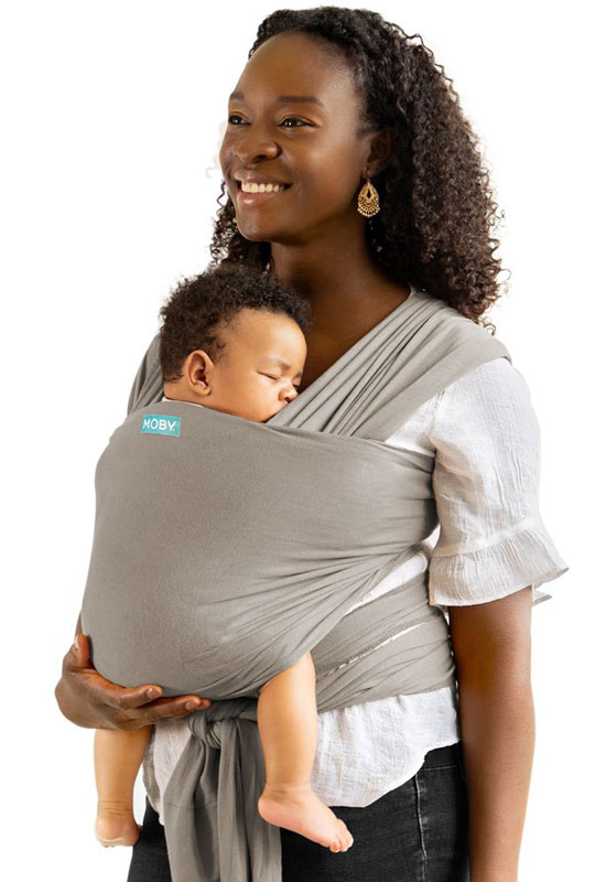 Classic Stone elastisches Moby Wrap Tragetuch in der Farbe Classic Stone