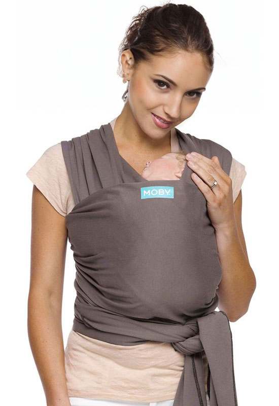 Classic Slate elastisches Moby Wrap Tragetuch in der Farbe Classic Slate