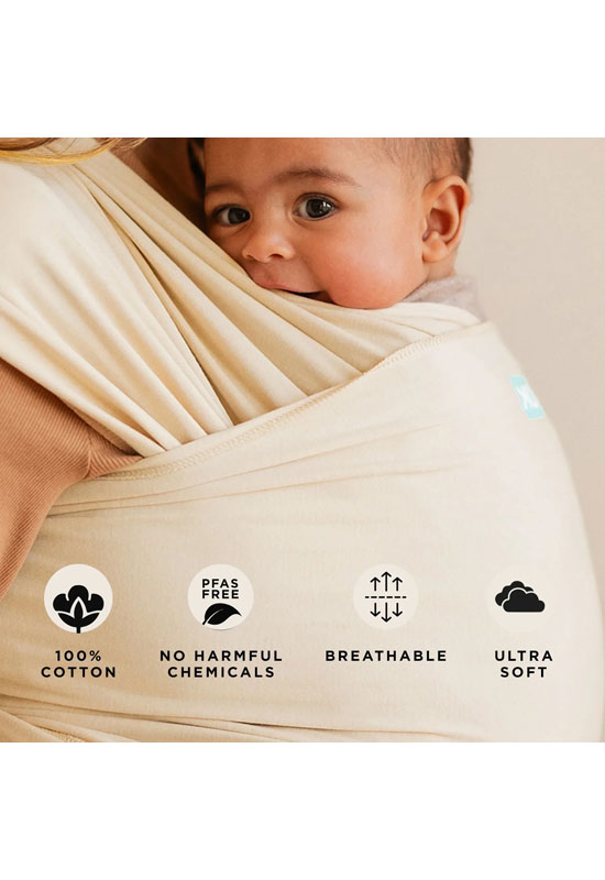 Eigenschaften des Moby Wrap Tragetuches Sand Dollar