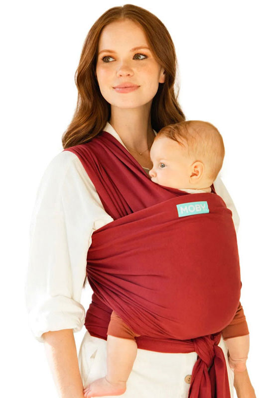 Classic Ruby elastisches Moby Wrap Tragetuch in der Farbe Classic Ruby