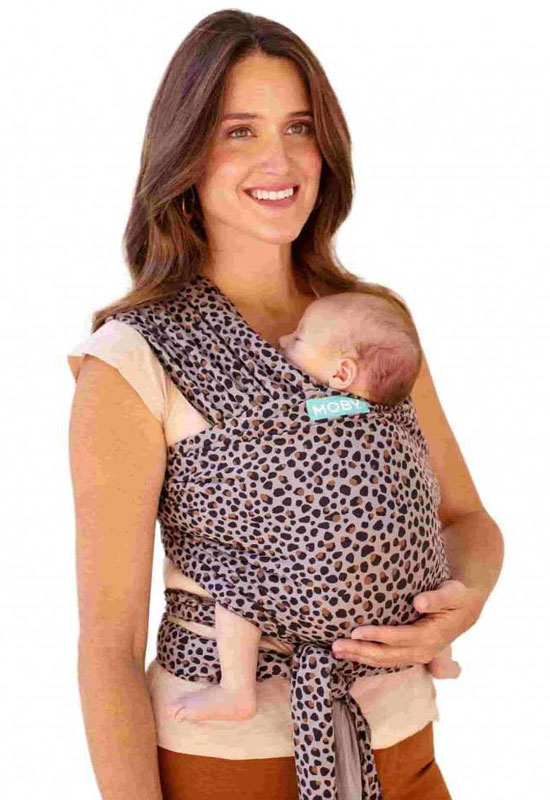 Moby Wrap Classic Leopard elastisches Moby Wrap Tragetuch in der Farbe Classic Leopard