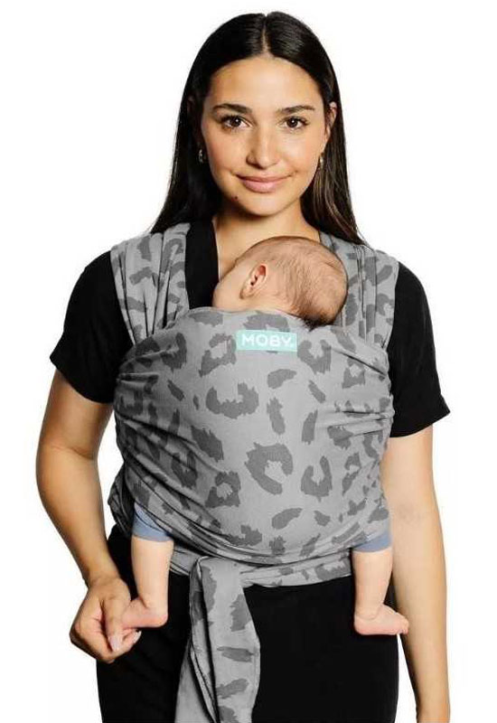 Moby Wrap Classic Night Leopard elastisches Moby Wrap Tragetuch in der Farbe Classic Night Leopard