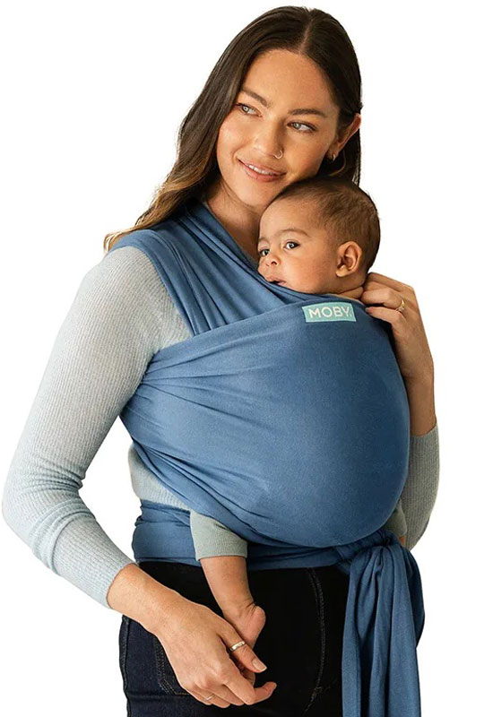 Moby Wrap Classic Ocean elastisches Moby Wrap Tragetuch in der Farbe Classic  Ocean